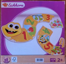 EICHHORN FORMPUZZLE RAUPE ab 24 Monate Holzspielzeug, sehr guter Zustand Holz