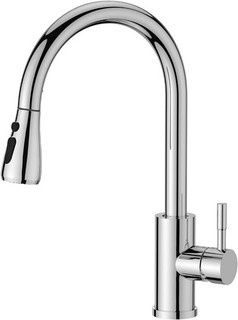 NEW FORIOUS Single Handle Modern Pull Out Spray Chrome Kitchen Sink Tap Z03