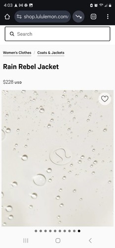 Lululemon Rain Rebel Jacket Coat Size 4 Color Bone Nwot - Picture 10 of 24