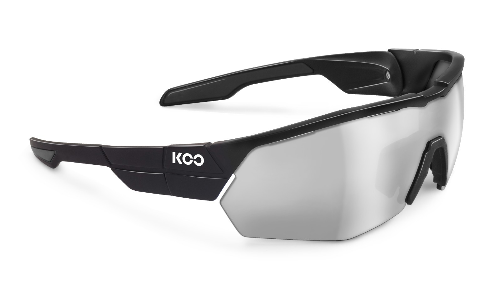 Koo Open Cube Sunglasses Black Frame Smoke Mirror Lenses Medium