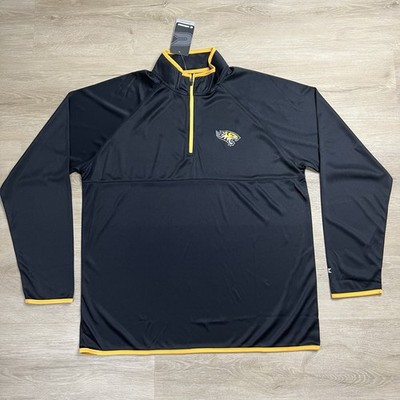 Towson Tigers Colosseum Athletics 1/4 Zip Pullover Black Yellow Mens Large NWT
