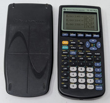 Texas Instruments TI-83 Plus Graphing Calculator - Black W/ Cover TESTED
