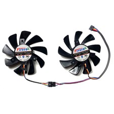 Cooling Fan DC 12V for POWERCOLOR RX590 8GB Red Dragon Graphics Card Cooler