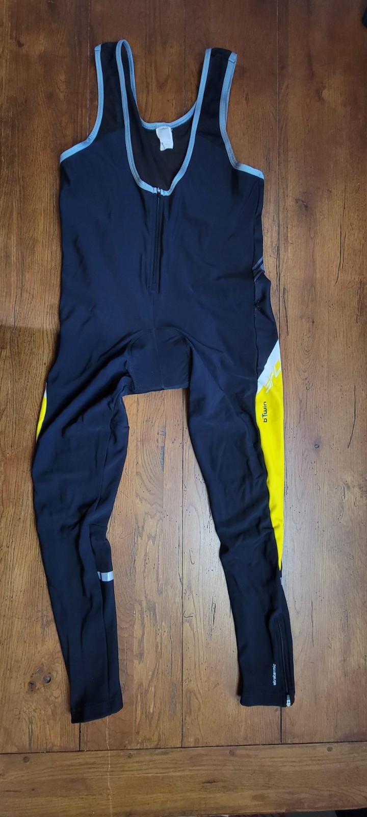 Oxylane Mens XL Cycling Bibtights Italy 26" 17.5" (7.5-8/10) Thermal Yellow