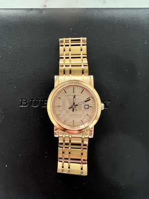 Burberry Watch Rose Gold Plaid Tone BU1866 | eBay