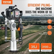 VEVOR 37.77cc Gas-Powered T Post Driver, 4-Stroke Engine Gasoline Fence Piling P
