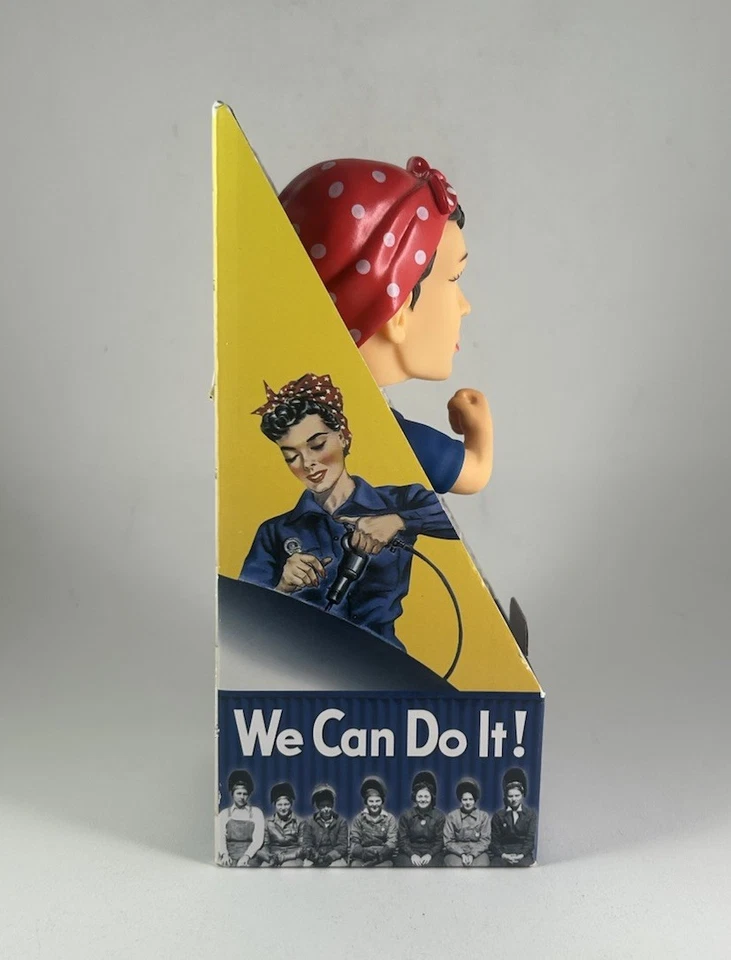 Rosie The Riveter "¡Podemos hacerlo!" Figura Cabeza Bobble por Archie McPhee ¡NUEVA! Foto 4 de 4