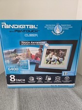 PANDIGITAL WITH PANTOUCH CLEAR 8 INCH DIGITAL PHOTO FRAME W Remote, New Open Box