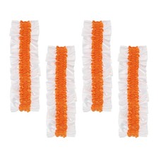 Armband Garter, 4pcs Anti-Slip Sleeve Garter Men Shirt Sleeve, Orange on White