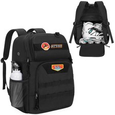 Black Skate Bag Roller Backpack Inline Fits Up To US Mens 13 Shoe Size