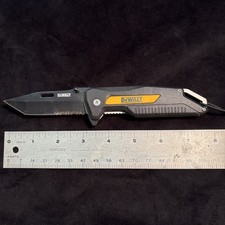 DeWalt Pocket Knife Liner Lock Combo Edge Sharp Serrated Used Briefly Freeship!