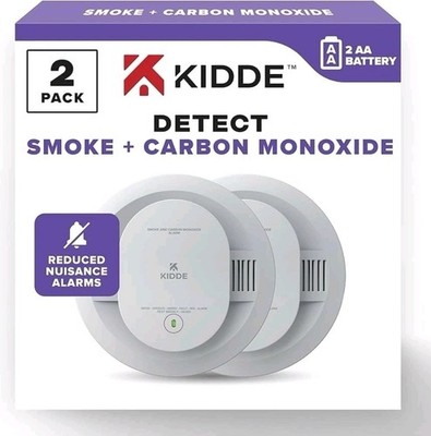 2PK Kidde 30CUDR Smoke & Carbon Monoxide Detector AA Battery Backup.