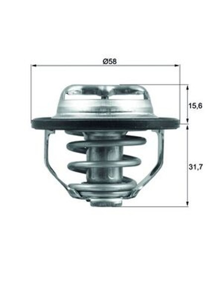 Mahle Thermostat KüHlmittel TX 122 82 FüR Opel Chevrolet Alfa Fiat Saab C100 A05-image