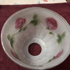 antique glass lamp shade  reverse painted chandelier shade — photo 7