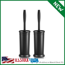 Toilet Brush and Holder 2 Pack, Toilet Bowl Brush with Extra Long Handle, Toilet