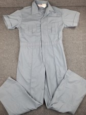 Walls Master Made Short Sleeve Coveralls Size 40 Short Made In USA Gray Lightwe