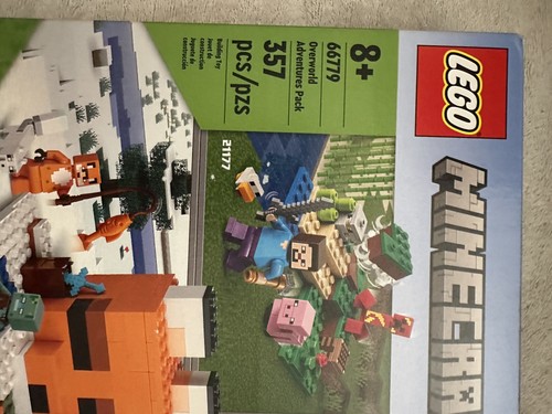 LEGO Minecraft Overworld Adventures Pack 66779 New Sealed 357pcs Fox Pig Zombie - Picture 7 of 7