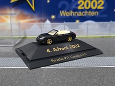 Herpa Porsche 911 Carrera 4S (996) "4. Advent 2002" Schwarz/Gold Neuwertig