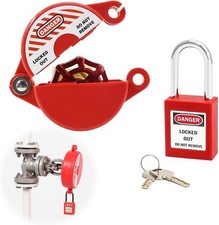 Outdoor Faucet Locks with Safety Padlock - Water Spigot Lock, Hose Bib Red