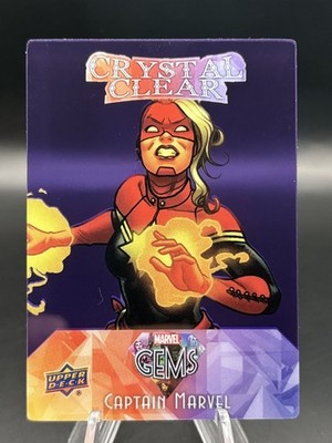 2016 Upper Deck Marvel Gems Purple Crystal Clear CC-6 Captain Marvel Acrylic SP