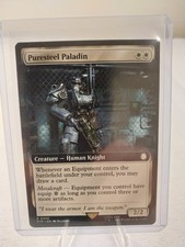 MTG Magic the Gathering Puresteel Paladin (extended art) Fallout (0456) NM