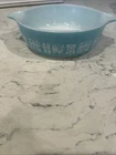 Vintage Pyrex 471 Amish Butterprint Turquoise Blue 1 Pt Casserole Dish No Lid