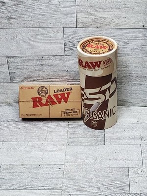 RAW Organic King Size Pre-Rolled Cones with Filter Tips & Cone Loader Bundle
