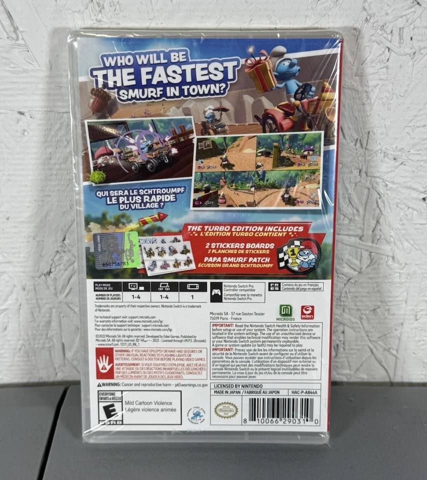Smurfs Kart Turbo Edition (Nintendo Switch) Brand New Factory Sealed  - Image 2 of 2
