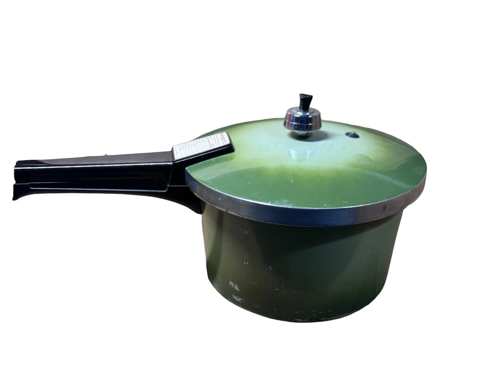 Vintage Presto 4 Qt Pressure Cooker Model A411A Avocado Green w/ Jiggler