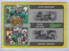 DAN MARINO MARK DUPER 2021 PANINI CLASSICS CLASSIC COMBOS GOLD PRIZM #D 09/75