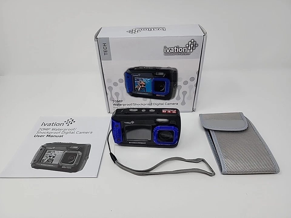 Cámara digital Ivation IV-WPDC20BL 20,0 MP - azul - IMPERMEABLE - PROBADO FUNCIONA Foto 2 de 4