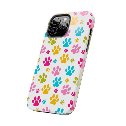 Bunte robuste Handyhülle mit Haustierpfotenabdruck für Hund liebt iPhone - Bild 52 von 92