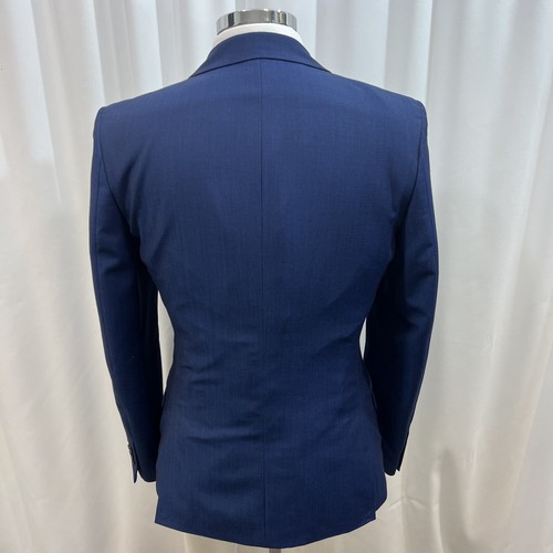 TAYLOR & WRIGHT Blue Skinny Fit Modern Wool Blend 2 Piece Suit C38R W32 L30 - Picture 11 of 19