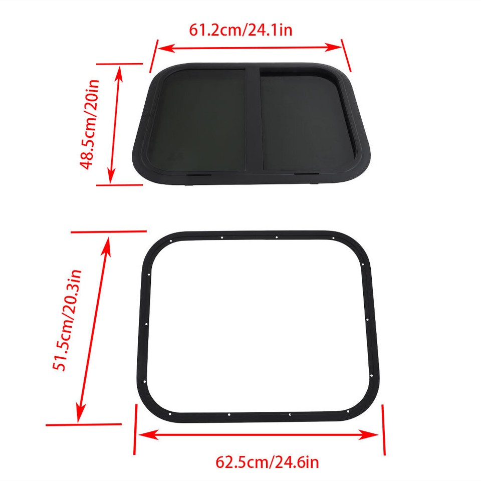 RV Horizontal Slide Window Universal W/DOT 24-30-35-36-42-48