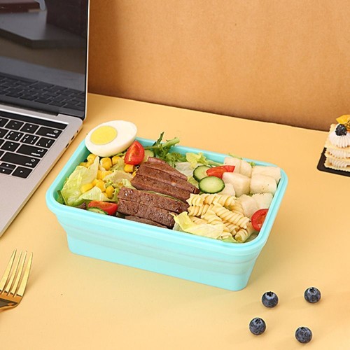 Foldable Silicone Collapsible Folding Storage Lunch Boxes Silicone Food Bowl UK - Picture 8 of 14