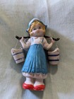 6" Dutch girl hold pail rack with 2 pails. Made in Japan stamped on her back — photo 1