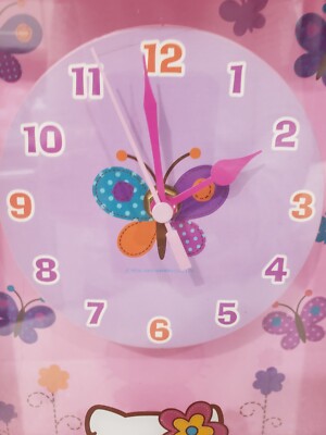 Sanrio Hello Kitty 振り子 壁掛け時計 2005年 平成レトロ Hello Kitty Pink Wall Clock Sanrio 2005 Y2K Bedroom Decor Girl