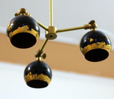 Antique Gold Leaf Plating Sputnik 3 Arm pendant light Beautiful Antique Look