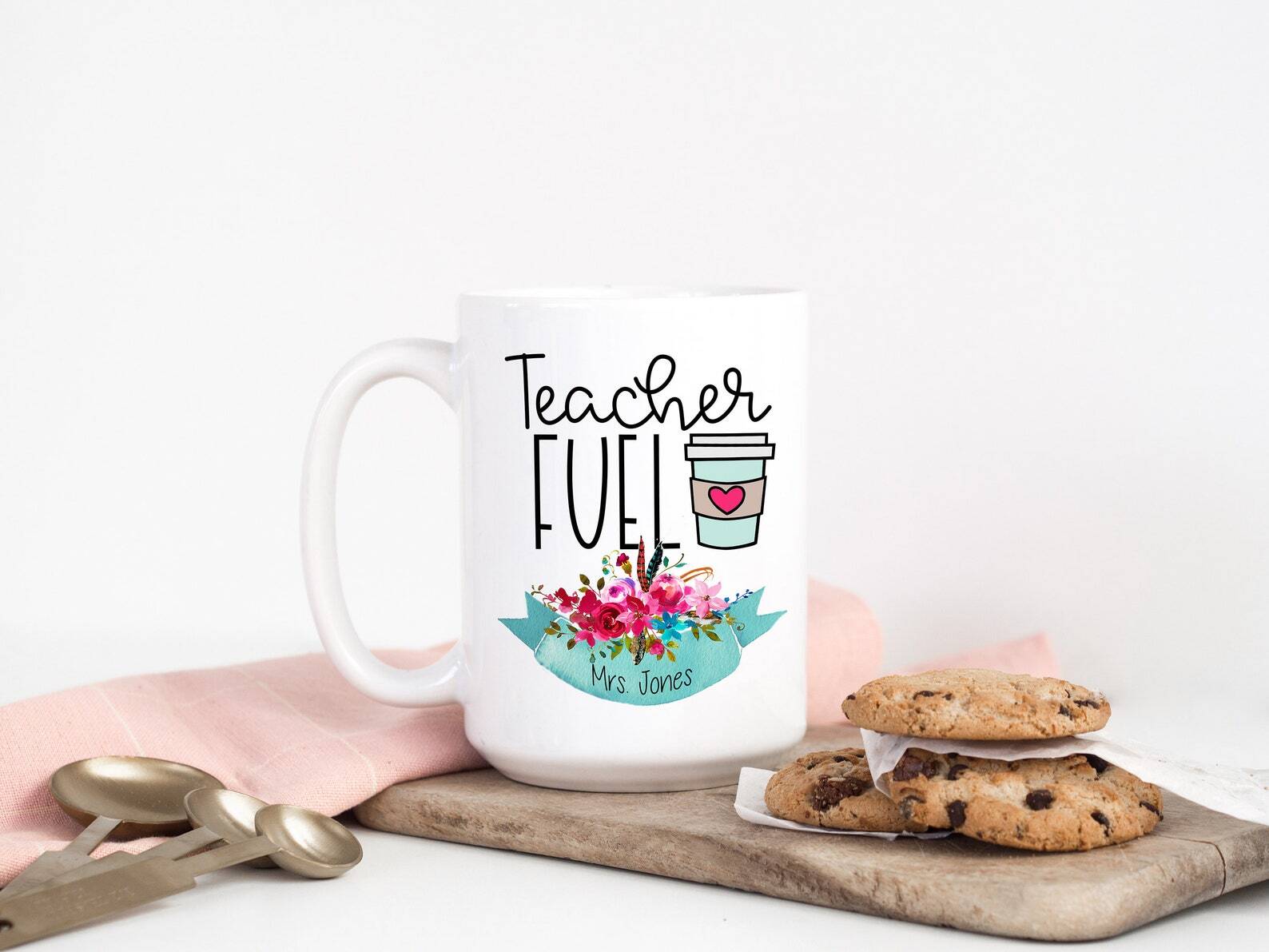 Personalized Teacher Coffee Mug Gift For Teacher Teacher Fuel Personalized