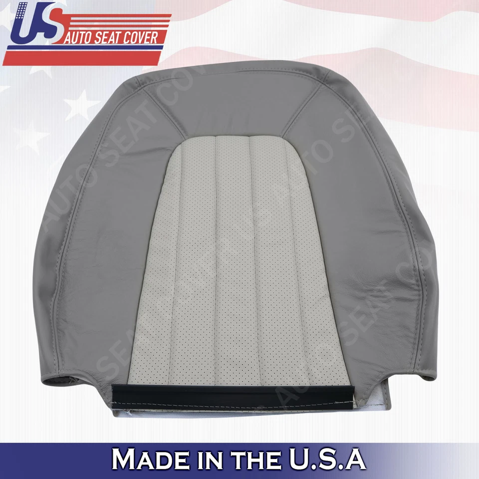 Серый перфорированный кожаный чехол для водителя Mercury Mountaineer 2002–2005 годов выпуска сверху снизу - Изображение 2 из 4