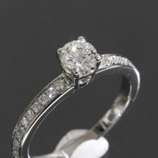 BVLGARI Roma Amor Diamond 0.3ct Ring US3.5 Pt950 Ring Box GIA Guarantee E1366