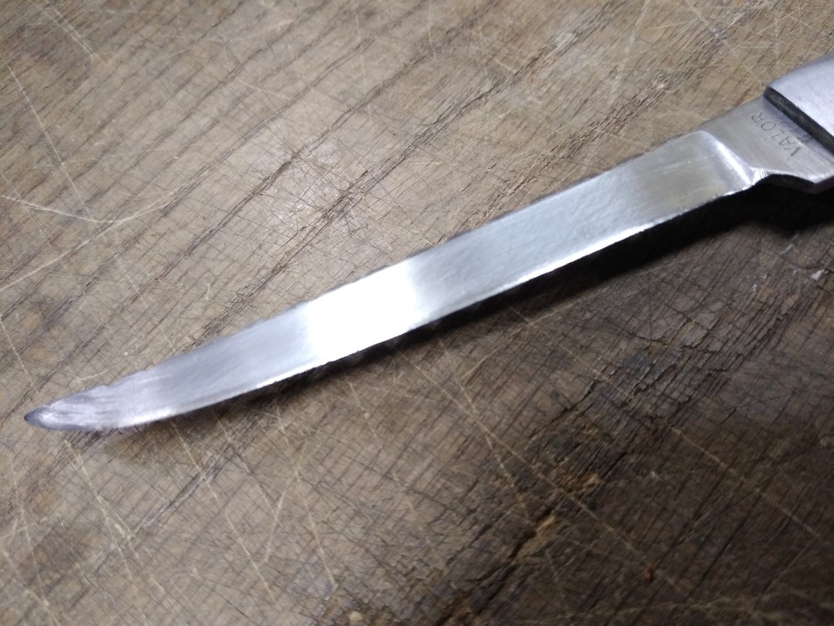 Vtg Valor #12G Serrated Edge Fixed Blade Knife 4