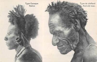 PAPUA & NEW GUINEA, YOUNG & OLD NATIVE MEN, POSED IMAGE, MSC PUB 1910-20