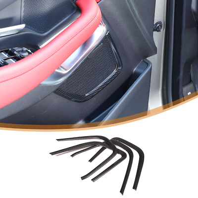 ABS Carbon Fiber Car Door Speaker Frame Trim Cover For Jaguar E-PACE 2018-2023