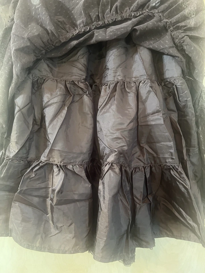 Юбка для девочки Hanna Andersson многоярусная коричневая с атласной подкладкой 140 евро США 10 б/у в отличном состоянии - Изображение 3 из 4