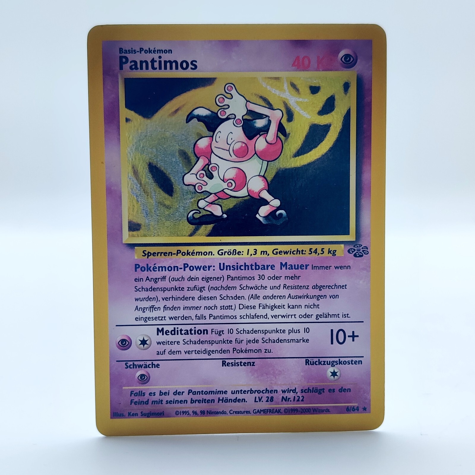 Pokemon TCG Holo Rare Pantimos 6/64 German Jungle Set 1999