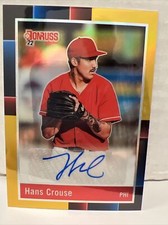 2022 Donruss Optic Retro '88 Signatures Gold #16 Hans Crouse #03/10