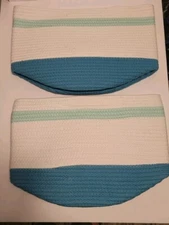 Set Of 2 Cotton Rope Baskets & Cotton Coasters - New