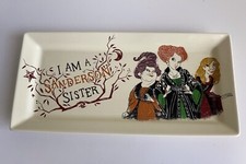Disney Hocus Pocus  ‘I AM A SANDERSON SISTER” Halloween Ceramic Tray NEW