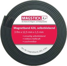 3 m Magnetband selbstklebend Magstick&reg; 424 Magnet-Klebeband zuschn. I mag_125